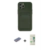 MARSİLYAN™- iPhone 12 Pro Max Kılıf Vadi Çizgi Prime - Siyah 20D Premium Cam Ekran Koruyucu + Renkli Kamera Lens Koruma Cam - PE