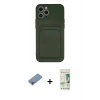 MARSİLYAN™- iPhone 12 Pro Max Kılıf Vadi Çizgi Prime - Siyah 20D Premium Cam Ekran Koruyucu + Shine Kamera Lens Koruma Cam - GI