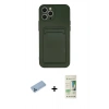 MARSİLYAN™- iPhone 12 Pro Max Kılıf Vadi Çizgi Prime - Siyah 20D Premium Cam Ekran Koruyucu + Shine Kamera Lens Koruma Cam - MI