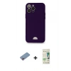 MARSİLYAN™- iPhone 12 Pro Max Kılıf Vadi Çizgi Prime - Siyah 20D Premium Cam Ekran Koruyucu + Shine Kamera Lens Koruma Cam - PE