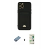 MARSİLYAN™- iPhone 12 Pro Max Kılıf Vadi Çizgi Prime - Siyah 20D Premium Cam Ekran Koruyucu + Shine Kamera Lens Koruma Cam - GI