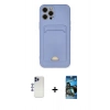MARSİLYAN™- iPhone 12 Pro Max Kılıf Vadi Çizgi Prime - Siyah 34D Izgaralı Cam + Shine Kamera Lens - LT