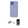 MARSİLYAN™- iPhone 12 Pro Max Kılıf Vadi Çizgi Prime - Siyah 360 Mat Full Body Arka Koruyucu + Renkli Kamera Lens Koruma Cam - SI