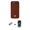 MARSİLYAN™- iPhone 12 Pro Max Kılıf Vadi Çizgi Prime - Siyah 360 Mat Full Body Arka Koruyucu + Shine Kamera Lens Koruma Cam - SABE