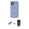 MARSİLYAN™- iPhone 12 Pro Max Kılıf Vadi Çizgi Prime - Siyah 360 Mat Full Body Arka Koruyucu + Shine Kamera Lens Koruma Cam - PE