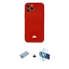 MARSİLYAN™- iPhone 12 Pro Max Kılıf Vadi Çizgi Prime - Siyah 3D Antistatik Cam Ekran Koruyucu + Shine Kamera Lens Koruma Cam - MI