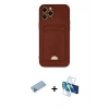 MARSİLYAN™- iPhone 12 Pro Max Kılıf Vadi Çizgi Prime - Siyah 3D Antistatik Cam Ekran Koruyucu + Shine Kamera Lens Koruma Cam - MI