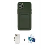 MARSİLYAN™- iPhone 12 Pro Max Kılıf Vadi Çizgi Prime - Siyah 3D Antistatik Cam Ekran Koruyucu + Shine Kamera Lens - GD