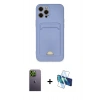 MARSİLYAN™- iPhone 12 Pro Max Kılıf Vadi Çizgi Prime - Siyah 3D Antistatik Cam Ekran Koruyucu + Neon Fosforlu Kamera Lens - YL