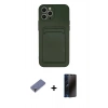 MARSİLYAN™- iPhone 12 Pro Max Kılıf Vadi Çizgi Prime - Siyah 3D Antistatik Hayalet Cam Ekran Koruyucu + Metal Kamera Lens Koruma Cam - GD