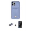 MARSİLYAN™- iPhone 12 Pro Max Kılıf Vadi Çizgi Prime - Siyah 3D Antistatik Hayalet Cam Ekran Koruyucu + Renkli Kamera Lens Koruma Cam - MI