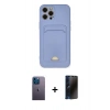 MARSİLYAN™- iPhone 12 Pro Max Kılıf Vadi Çizgi Prime - Siyah 3D Antistatik Hayalet Cam Ekran Koruyucu + Neon Fosforlu Kamera Lens - MI