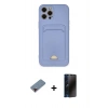 MARSİLYAN™- iPhone 12 Pro Max Kılıf Vadi Çizgi Prime - Siyah 3D Antistatik Hayalet Cam Ekran Koruyucu + Metal Kamera Lens Koruma Cam - KI
