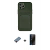 MARSİLYAN™- iPhone 12 Pro Max Kılıf Vadi Çizgi Prime - Siyah 3D Antistatik Hayalet Cam Ekran Koruyucu + Metal Kamera Lens Koruma Cam - KI