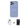 MARSİLYAN™- iPhone 12 Pro Max Kılıf Vadi Çizgi Prime - Siyah 3D Antistatik Hayalet Cam Ekran Koruyucu + Shine Kamera Lens - LT