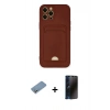 MARSİLYAN™- iPhone 12 Pro Max Kılıf Vadi Çizgi Prime - Siyah 3D Antistatik Hayalet Cam Ekran Koruyucu + Shine Kamera Lens Koruma Cam - GS