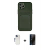 MARSİLYAN™- iPhone 12 Pro Max Kılıf Vadi Çizgi Prime - Siyah 3D Antistatik Hayalet Cam Ekran Koruyucu + Shine Kamera Lens - LT