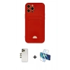 MARSİLYAN™- iPhone 12 Pro Max Kılıf Vadi Çizgi Prime - Siyah 3D Antistatik Seramik Nano Ekran Koruyucu + Shine Kamera Lens - GD
