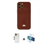MARSİLYAN™- iPhone 12 Pro Max Kılıf Vadi Çizgi Prime - Siyah 3D Antistatik Seramik Nano Ekran Koruyucu + Shine Kamera Lens - GD