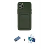 MARSİLYAN™- iPhone 12 Pro Max Kılıf Vadi Çizgi Prime - Siyah 3D Antistatik Seramik Nano Ekran Koruyucu + Gold Shine Kamera Lens Koruma Cam