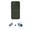 MARSİLYAN™- iPhone 12 Pro Max Kılıf Vadi Çizgi Prime - Siyah 3D Antistatik Seramik Nano Ekran Koruyucu + Metal Kamera Lens Koruma Cam - KI