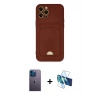 MARSİLYAN™- iPhone 12 Pro Max Kılıf Vadi Çizgi Prime - Siyah 3D Antistatik Seramik Nano Ekran Koruyucu + Neon Fosforlu Kamera Lens - MI