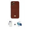 MARSİLYAN™- iPhone 12 Pro Max Kılıf Vadi Çizgi Prime - Siyah 3D Antistatik Seramik Nano Ekran Koruyucu + Shine Kamera Lens - LT
