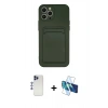MARSİLYAN™- iPhone 12 Pro Max Kılıf Vadi Çizgi Prime - Siyah 3D Antistatik Seramik Nano Ekran Koruyucu + Shine Kamera Lens - LT