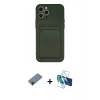 MARSİLYAN™- iPhone 12 Pro Max Kılıf Vadi Çizgi Prime - Siyah 3D Antistatik Seramik Nano Ekran Koruyucu + Shine Kamera Lens Koruma Cam - SH