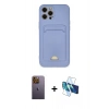 MARSİLYAN™- iPhone 12 Pro Max Kılıf Vadi Çizgi Prime - Siyah 3D Antistatik Seramik Nano Ekran Koruyucu + Neon Fosforlu Kamera Lens - SI