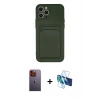 MARSİLYAN™- iPhone 12 Pro Max Kılıf Vadi Çizgi Prime - Siyah 3D Antistatik Seramik Nano Ekran Koruyucu + Neon Fosforlu Kamera Lens - TU