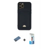 MARSİLYAN™- iPhone 12 Pro Max Kılıf Vadi Çizgi Prime - Siyah 5D Eko Cam Ekran Koruyucu + Shine Kamera Lens Koruma Cam - GD