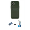 MARSİLYAN™- iPhone 12 Pro Max Kılıf Vadi Çizgi Prime - Siyah 5D Eko Cam Ekran Koruyucu + Shine Kamera Lens Koruma Cam - GD
