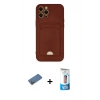MARSİLYAN™- iPhone 12 Pro Max Kılıf Vadi Çizgi Prime - Siyah 5D Eko Cam Ekran Koruyucu + Shine Kamera Lens Koruma Cam - GD