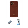 MARSİLYAN™- iPhone 12 Pro Max Kılıf Vadi Çizgi Prime - Siyah 5D Eko Cam Ekran Koruyucu + Metal Kamera Lens Koruma Cam - KI