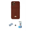MARSİLYAN™- iPhone 12 Pro Max Kılıf Vadi Çizgi Prime - Siyah 5D Eko Cam Ekran Koruyucu + Mavi Shine Kamera Lens Koruma Cam