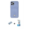 MARSİLYAN™- iPhone 12 Pro Max Kılıf Vadi Çizgi Prime - Siyah 5D Eko Cam Ekran Koruyucu + Mavi Shine Kamera Lens Koruma Cam