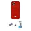 MARSİLYAN™- iPhone 12 Pro Max Kılıf Vadi Çizgi Prime - Siyah 5D Eko Cam Ekran Koruyucu + Renkli Kamera Lens Koruma Cam - YL