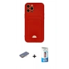 MARSİLYAN™- iPhone 12 Pro Max Kılıf Vadi Çizgi Prime - Siyah 5D Eko Cam Ekran Koruyucu + Renkli Kamera Lens Koruma Cam - SI