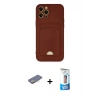 MARSİLYAN™- iPhone 12 Pro Max Kılıf Vadi Çizgi Prime - Siyah 5D Eko Cam Ekran Koruyucu + Renkli Kamera Lens Koruma Cam - SI