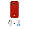 MARSİLYAN™- iPhone 12 Pro Max Kılıf Vadi Çizgi Prime - Siyah 5D Eko Cam Ekran Koruyucu + Shine Kamera Lens - GD