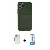 MARSİLYAN™- iPhone 12 Pro Max Kılıf Vadi Çizgi Prime - Siyah 5D Eko Cam Ekran Koruyucu + Shine Kamera Lens - LT