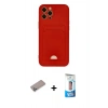 MARSİLYAN™- iPhone 12 Pro Max Kılıf Vadi Çizgi Prime - Siyah 5D Eko Cam Ekran Koruyucu + Shine Kamera Lens Koruma Cam - SABE
