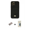 MARSİLYAN™- iPhone 12 Pro Max Kılıf Vadi Çizgi Prime - Siyah 6D Mat Seramik Hayalet Nano Ekran Koruyucu + Shine Kamera Lens Koruma Cam - SABE