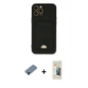 MARSİLYAN™- iPhone 12 Pro Max Kılıf Vadi Çizgi Prime - Siyah 6D Mat Seramik Hayalet Nano Ekran Koruyucu + Shine Kamera Lens Koruma Cam - SH