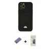 MARSİLYAN™- iPhone 12 Pro Max Kılıf Vadi Çizgi Prime - Siyah 6D Mat Seramik Hayalet Nano Ekran Koruyucu + Metal Kamera Lens Koruma Cam - GD