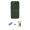MARSİLYAN™- iPhone 12 Pro Max Kılıf Vadi Çizgi Prime - Siyah 6D Mat Seramik Hayalet Nano Ekran Koruyucu + Gümüş Shine Kamera Lens Koruma Cam