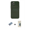 MARSİLYAN™- iPhone 12 Pro Max Kılıf Vadi Çizgi Prime - Siyah 6D Mat Seramik Hayalet Nano Ekran Koruyucu + Pembe Shine Kamera Lens Koruma Cam
