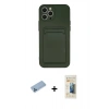 MARSİLYAN™- iPhone 12 Pro Max Kılıf Vadi Çizgi Prime - Siyah 6D Mat Seramik Hayalet Nano Ekran Koruyucu + Shine Kamera Lens Koruma Cam - MI