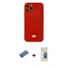 MARSİLYAN™- iPhone 12 Pro Max Kılıf Vadi Çizgi Prime - Siyah 6D Mat Seramik Hayalet Nano Ekran Koruyucu + Shine Kamera Lens Koruma Cam - GD